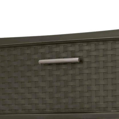 Stylish 4 Drawer Wide Woven Plastic Organizer for Home Storage Needs and Durability